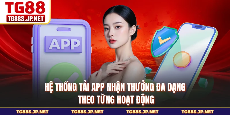 Hệ thống tải app nhận thưởng đa dạng theo từng hoạt động