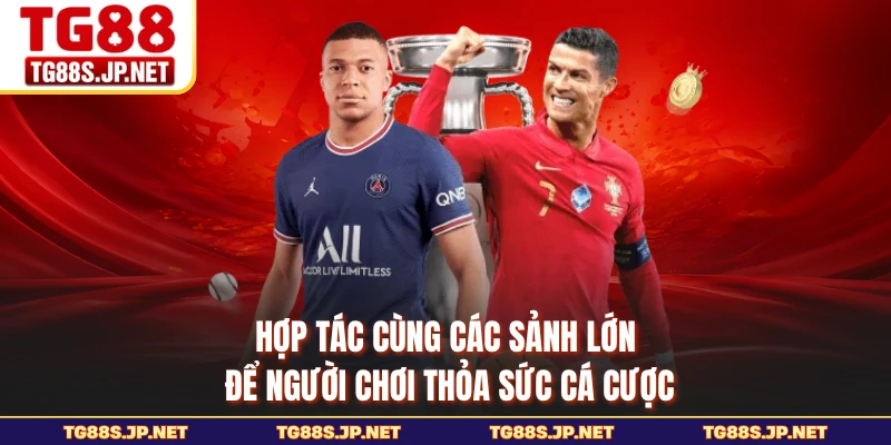 Hợp tác cùng các sảnh lớn để người chơi thỏa sức cá cược 
